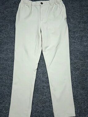 Chubbies Pants Mens Medium Beige Everywear Chino Elastic Waist Stretch Casual